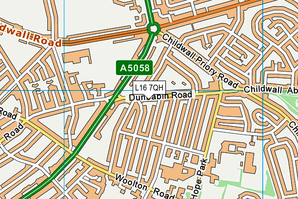 L16 7QH map - OS VectorMap District (Ordnance Survey) L16 7QH map - OS VectorMap District (Ordnance Survey)