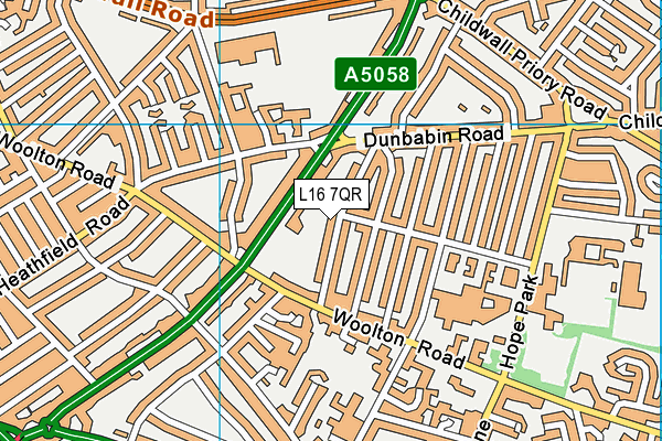 L16 7QR map - OS VectorMap District (Ordnance Survey) L16 7QR map - OS VectorMap District (Ordnance Survey)