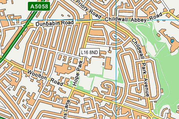 L16 8ND map - OS VectorMap District (Ordnance Survey) L16 8ND map - OS VectorMap District (Ordnance Survey)