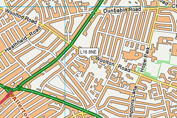L16 8NE map - OS VectorMap District (Ordnance Survey) L16 8NE map - OS VectorMap District (Ordnance Survey)