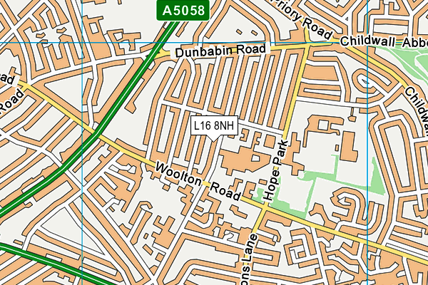 L16 8NH map - OS VectorMap District (Ordnance Survey) L16 8NH map - OS VectorMap District (Ordnance Survey)