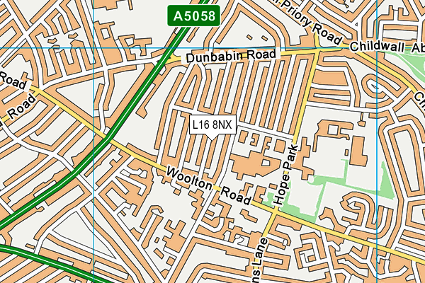 L16 8NX map - OS VectorMap District (Ordnance Survey) L16 8NX map - OS VectorMap District (Ordnance Survey)