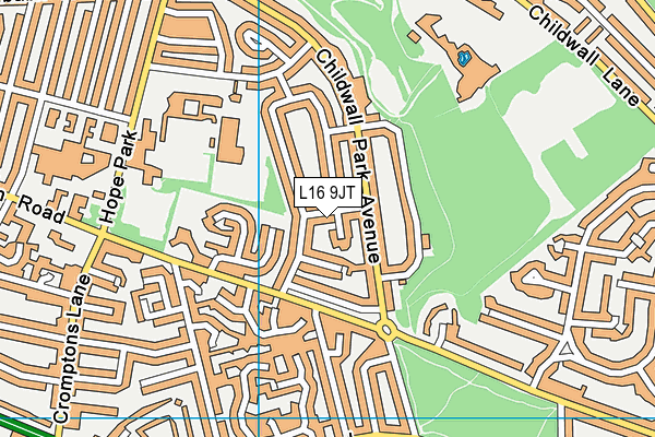 L16 9JT map - OS VectorMap District (Ordnance Survey) L16 9JT map - OS VectorMap District (Ordnance Survey)