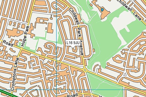 L16 9JU map - OS VectorMap District (Ordnance Survey) L16 9JU map - OS VectorMap District (Ordnance Survey)
