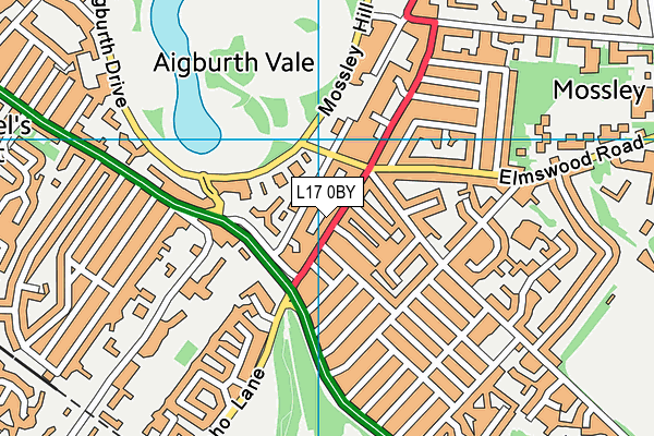 L17 0BY map - OS VectorMap District (Ordnance Survey) L17 0BY map - OS VectorMap District (Ordnance Survey)