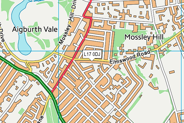 L17 0DJ map - OS VectorMap District (Ordnance Survey) L17 0DJ map - OS VectorMap District (Ordnance Survey)