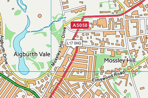 L17 0HG map - OS VectorMap District (Ordnance Survey) L17 0HG map - OS VectorMap District (Ordnance Survey)