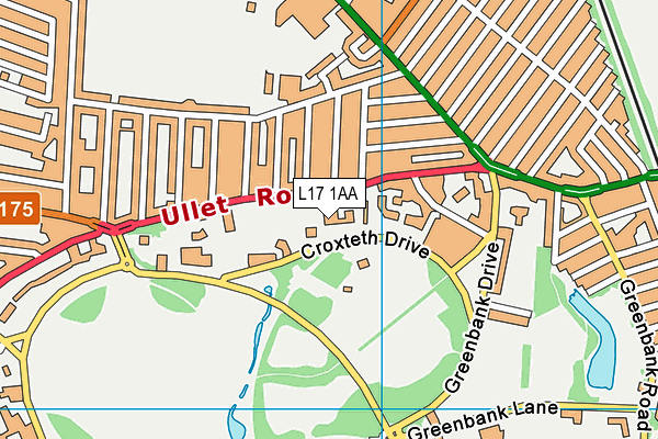 L17 1AA map - OS VectorMap District (Ordnance Survey) L17 1AA map - OS VectorMap District (Ordnance Survey)
