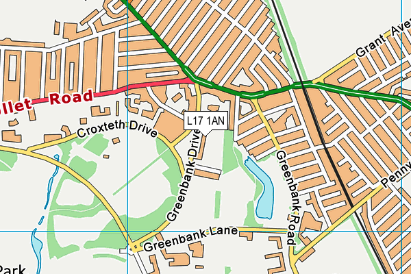 L17 1AN map - OS VectorMap District (Ordnance Survey) L17 1AN map - OS VectorMap District (Ordnance Survey)