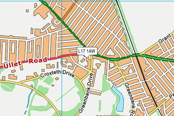 L17 1AW map - OS VectorMap District (Ordnance Survey) L17 1AW map - OS VectorMap District (Ordnance Survey)