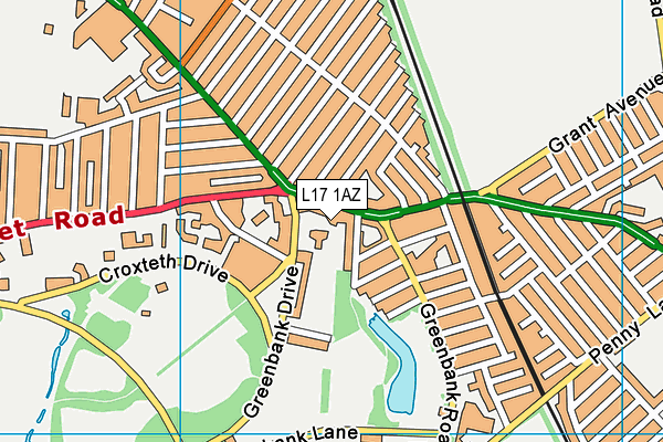 L17 1AZ map - OS VectorMap District (Ordnance Survey) L17 1AZ map - OS VectorMap District (Ordnance Survey)