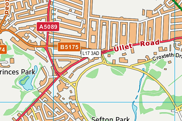 L17 3AD map - OS VectorMap District (Ordnance Survey) L17 3AD map - OS VectorMap District (Ordnance Survey)