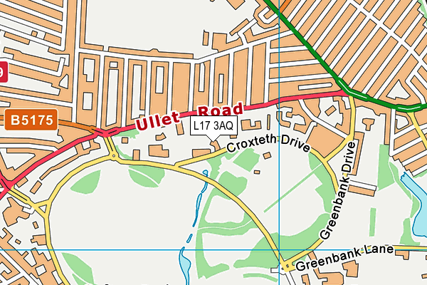 L17 3AQ map - OS VectorMap District (Ordnance Survey) L17 3AQ map - OS VectorMap District (Ordnance Survey)