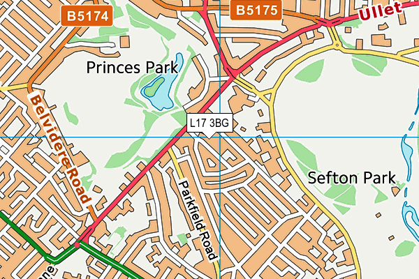 L17 3BG map - OS VectorMap District (Ordnance Survey) L17 3BG map - OS VectorMap District (Ordnance Survey)
