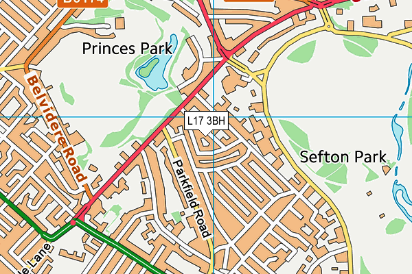 L17 3BH map - OS VectorMap District (Ordnance Survey) L17 3BH map - OS VectorMap District (Ordnance Survey)