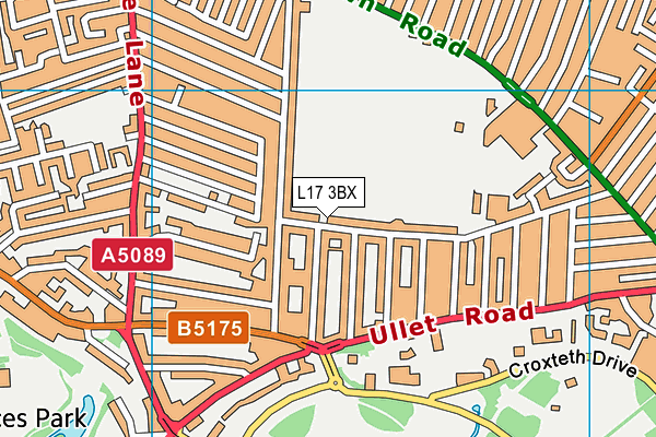 L17 3BX map - OS VectorMap District (Ordnance Survey) L17 3BX map - OS VectorMap District (Ordnance Survey)
