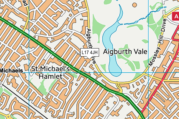 L17 4JH map - OS VectorMap District (Ordnance Survey) L17 4JH map - OS VectorMap District (Ordnance Survey)