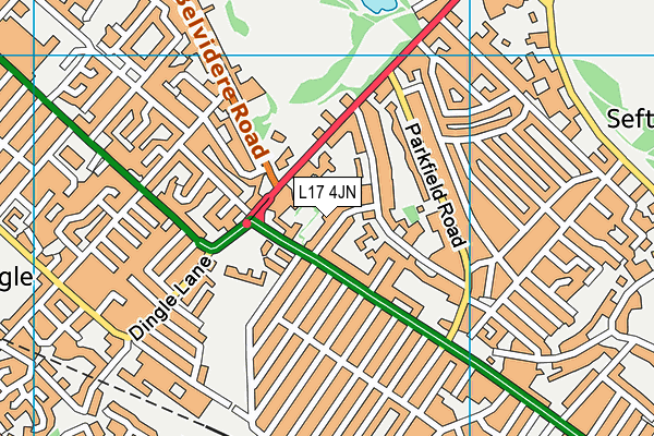 L17 4JN map - OS VectorMap District (Ordnance Survey)