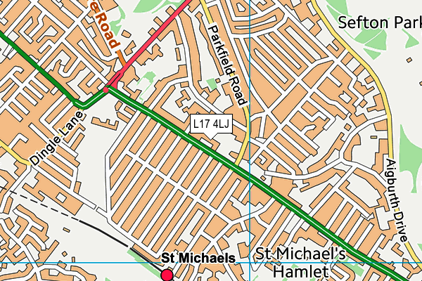 L17 4LJ map - OS VectorMap District (Ordnance Survey)