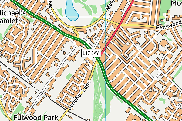 L17 5AY map - OS VectorMap District (Ordnance Survey) L17 5AY map - OS VectorMap District (Ordnance Survey)