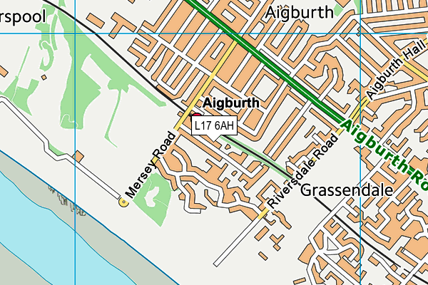 L17 6AH map - OS VectorMap District (Ordnance Survey) L17 6AH map - OS VectorMap District (Ordnance Survey)