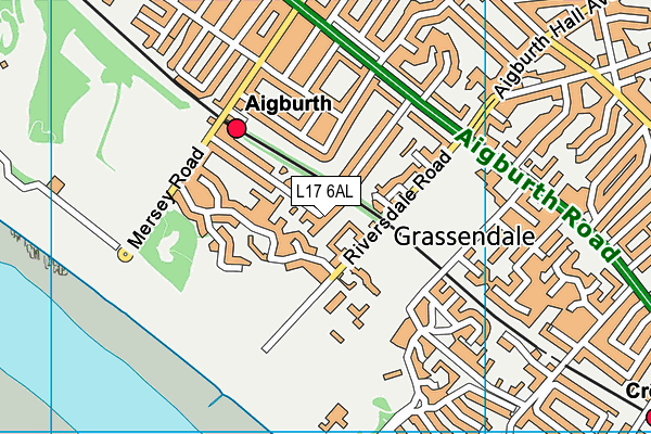 L17 6AL map - OS VectorMap District (Ordnance Survey) L17 6AL map - OS VectorMap District (Ordnance Survey)