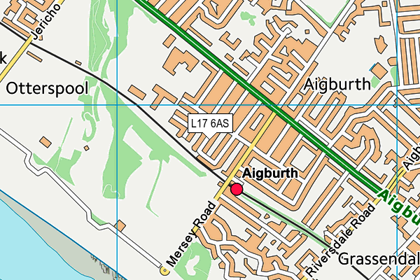 L17 6AS map - OS VectorMap District (Ordnance Survey)