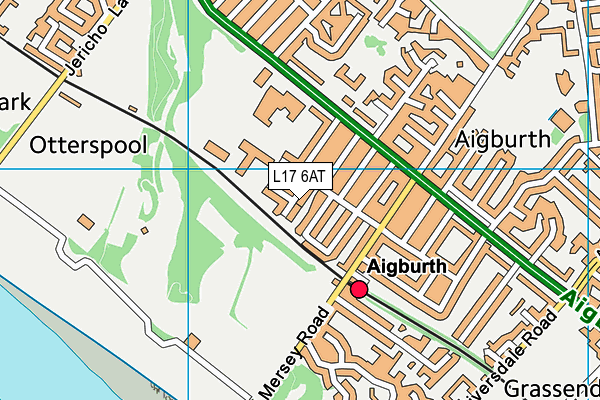 L17 6AT map - OS VectorMap District (Ordnance Survey) L17 6AT map - OS VectorMap District (Ordnance Survey)
