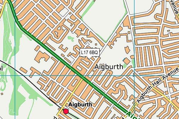 L17 6BQ map - OS VectorMap District (Ordnance Survey) L17 6BQ map - OS VectorMap District (Ordnance Survey)