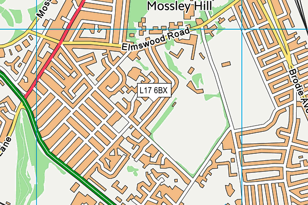 L17 6BX map - OS VectorMap District (Ordnance Survey)