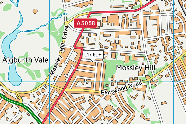 L17 6DH map - OS VectorMap District (Ordnance Survey) L17 6DH map - OS VectorMap District (Ordnance Survey)