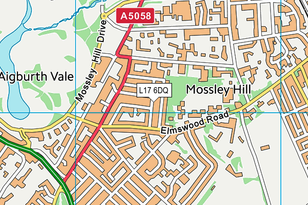 L17 6DQ map - OS VectorMap District (Ordnance Survey) L17 6DQ map - OS VectorMap District (Ordnance Survey)