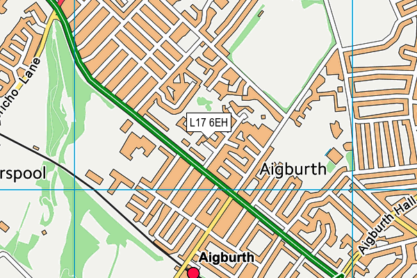 L17 6EH map - OS VectorMap District (Ordnance Survey) L17 6EH map - OS VectorMap District (Ordnance Survey)