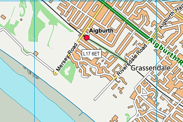 L17 6ET map - OS VectorMap District (Ordnance Survey) L17 6ET map - OS VectorMap District (Ordnance Survey)
