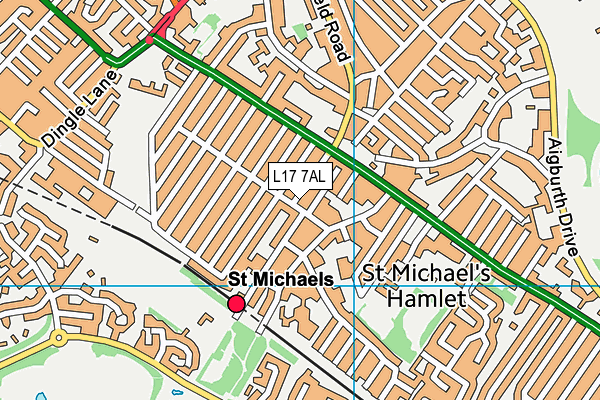 L17 7AL map - OS VectorMap District (Ordnance Survey) L17 7AL map - OS VectorMap District (Ordnance Survey)