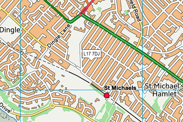 L17 7DJ map - OS VectorMap District (Ordnance Survey) L17 7DJ map - OS VectorMap District (Ordnance Survey)