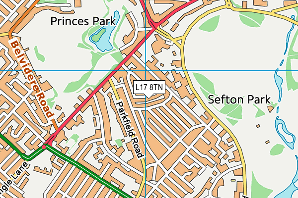 L17 8TN map - OS VectorMap District (Ordnance Survey) L17 8TN map - OS VectorMap District (Ordnance Survey)