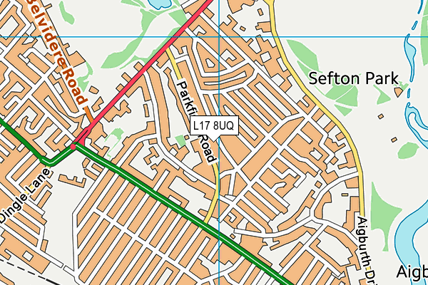 L17 8UQ map - OS VectorMap District (Ordnance Survey)