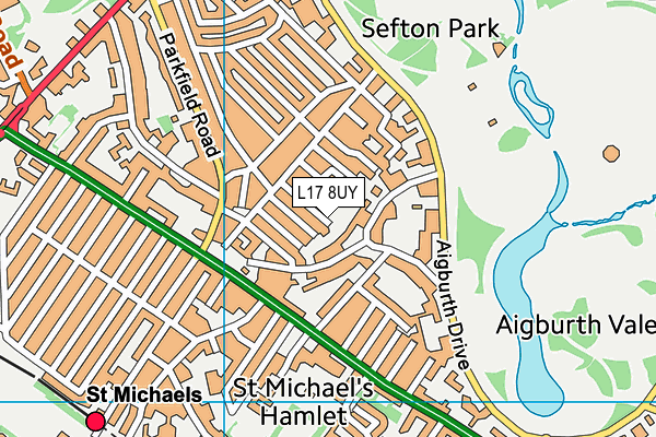 L17 8UY map - OS VectorMap District (Ordnance Survey) L17 8UY map - OS VectorMap District (Ordnance Survey)