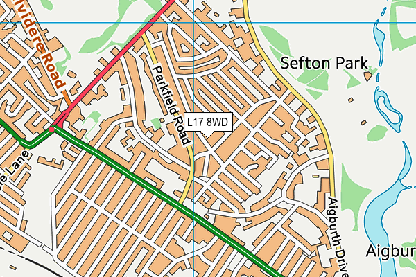 L17 8WD map - OS VectorMap District (Ordnance Survey) L17 8WD map - OS VectorMap District (Ordnance Survey)
