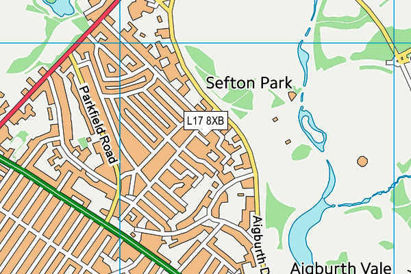 L17 8XB map - OS VectorMap District (Ordnance Survey) L17 8XB map - OS VectorMap District (Ordnance Survey)