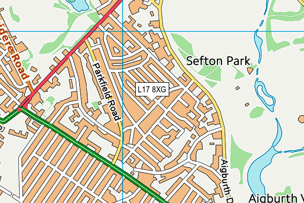 L17 8XG map - OS VectorMap District (Ordnance Survey) L17 8XG map - OS VectorMap District (Ordnance Survey)
