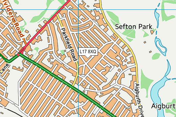L17 8XQ map - OS VectorMap District (Ordnance Survey)