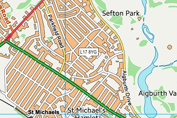 L17 8YG map - OS VectorMap District (Ordnance Survey) L17 8YG map - OS VectorMap District (Ordnance Survey)