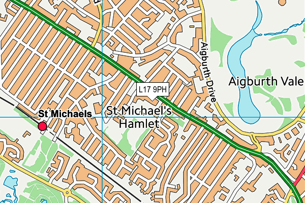 L17 9PH map - OS VectorMap District (Ordnance Survey) L17 9PH map - OS VectorMap District (Ordnance Survey)