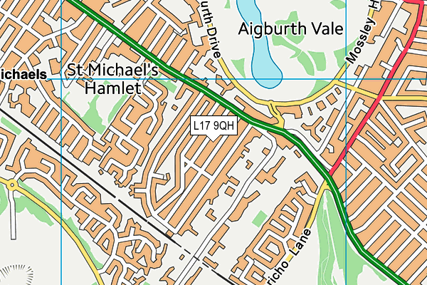 L17 9QH map - OS VectorMap District (Ordnance Survey) L17 9QH map - OS VectorMap District (Ordnance Survey)