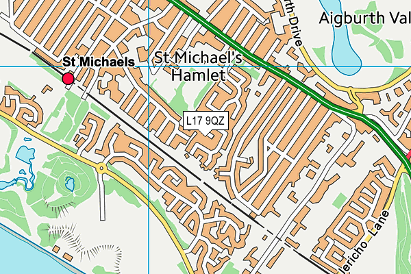 L17 9QZ map - OS VectorMap District (Ordnance Survey) L17 9QZ map - OS VectorMap District (Ordnance Survey)