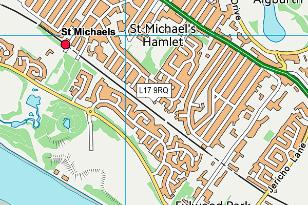 L17 9RQ map - OS VectorMap District (Ordnance Survey) L17 9RQ map - OS VectorMap District (Ordnance Survey)