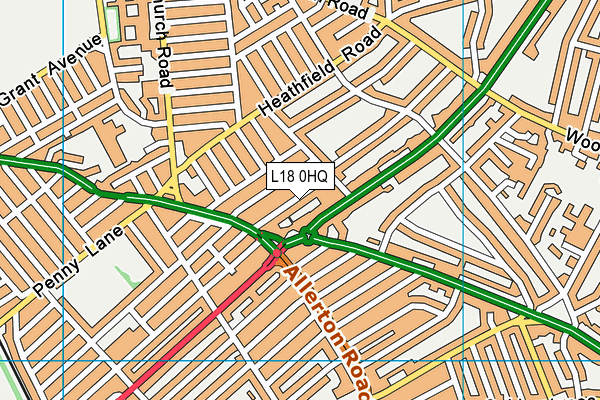 L18 0HQ map - OS VectorMap District (Ordnance Survey)