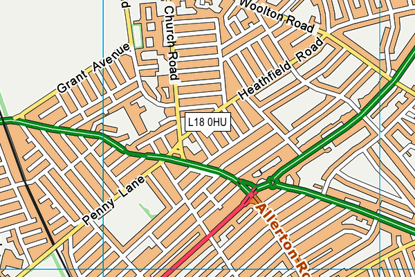 L18 0HU map - OS VectorMap District (Ordnance Survey) L18 0HU map - OS VectorMap District (Ordnance Survey)